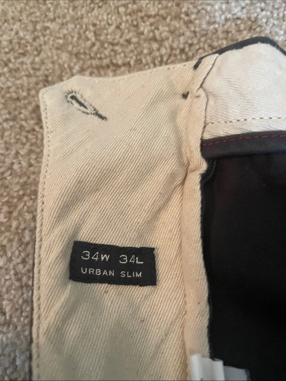 J. Crew Men's Dark Charcoal Gray/Black Chino Pants 34x34